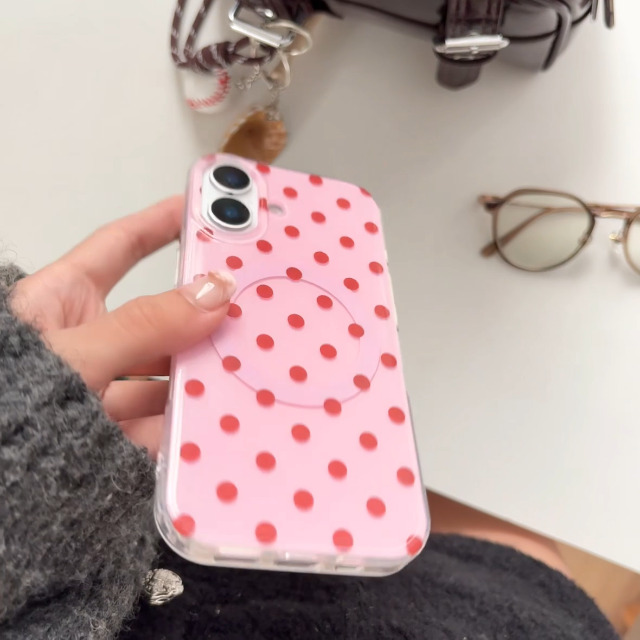 Amazon.co.jp: UEEBAI 対応 iPhone 17 用の ケース TPU ドット柄
