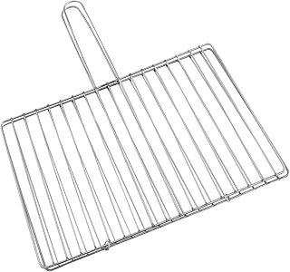 Yardwe 1Pc Grelha De Aço Inoxidável Kebab Cesta Para Grelhar Fechadura Gaiola Para Grelhar Grelha Para Peixes Ao Ar Livre Grelha Hibachi Grelha Para Churrasco De Aço Inoxidável