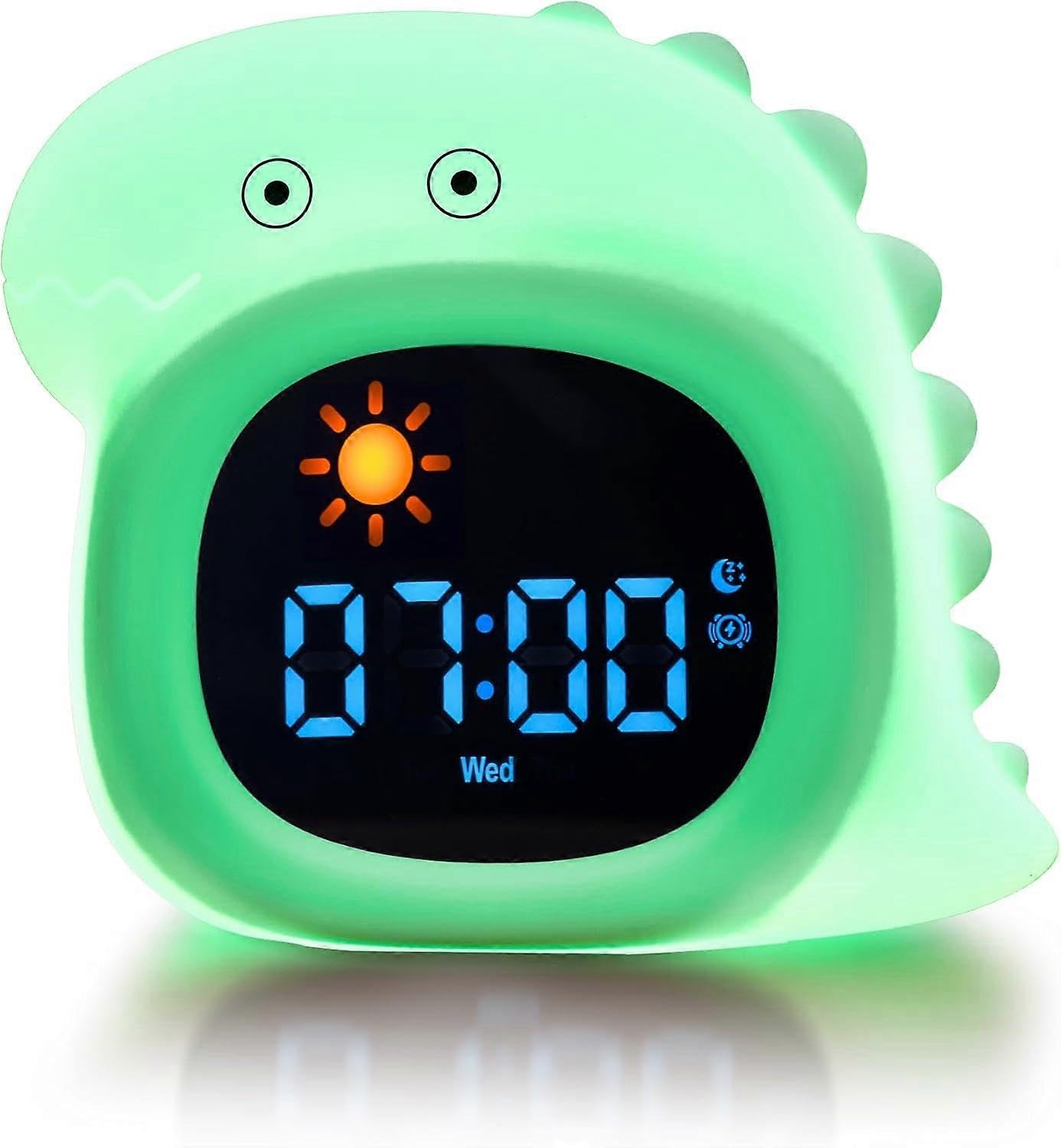 JOYHAPPST Alarm Clock for Kids, OK to Wake Clock for Kids with 9 Colors Night Light, Sleep Training Clock Gift for Boys Girls Toddlers, 20 White Noise Sound Mac