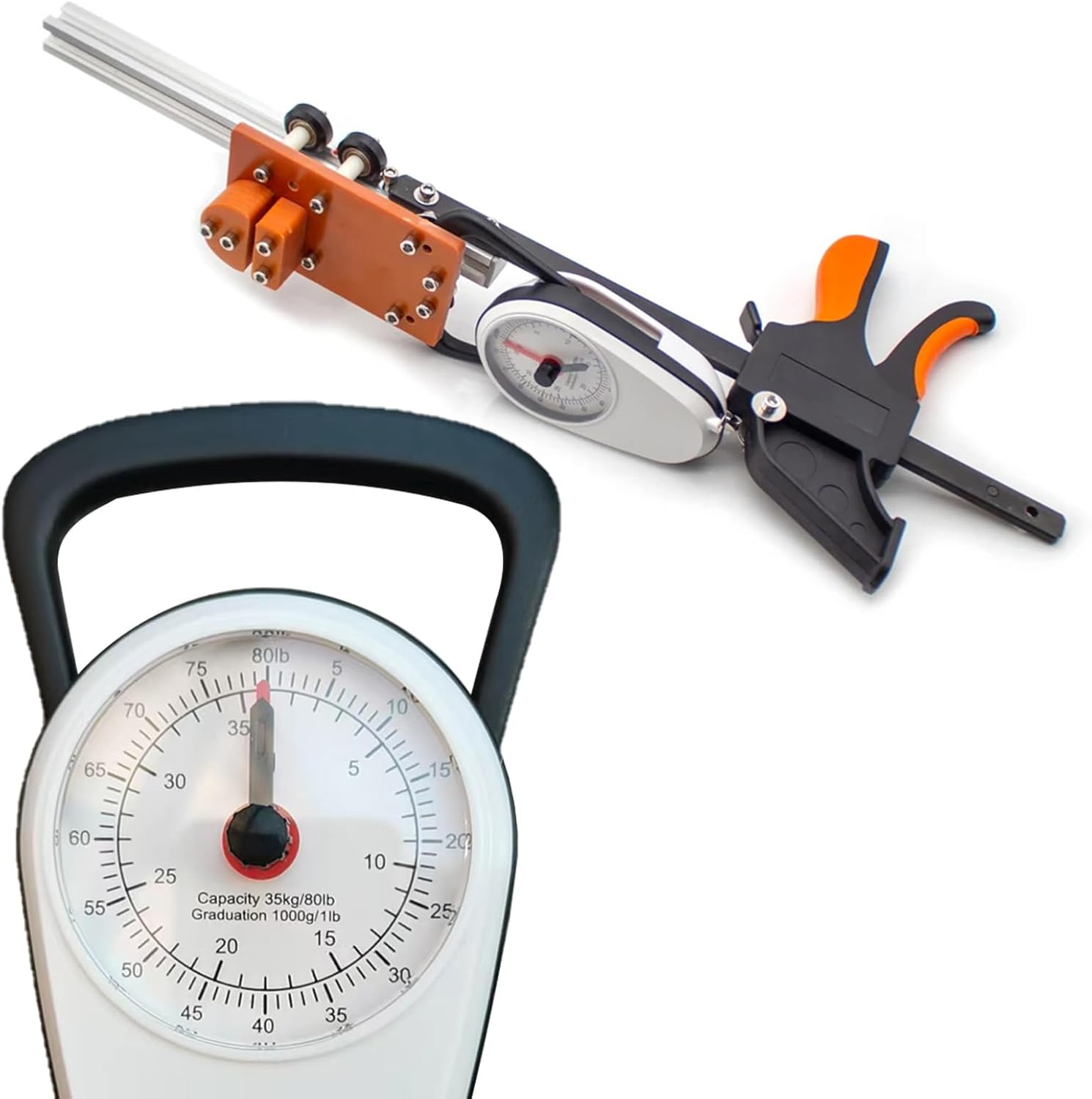 Racket Frame Threading Machine - Stringing Tool for Tennis/Badminton/Squash Rackets with Aluminum Alloy Wire Stretcher and 6-Point Mounting