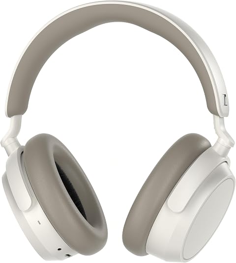 Sennheiser ACCENTUM Plus Wireless Auriculares con Bluetooth - Audio función de Carga rápida, autonomía de 50 Horas y cancelación de Ruido Activa híbrida adaptativa - Blanco