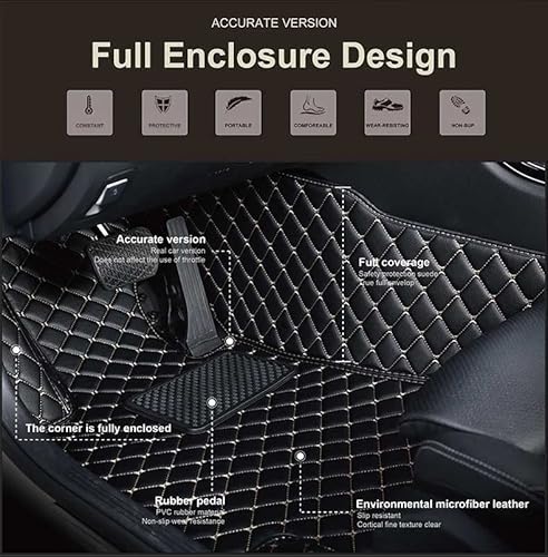 Aiducreaon Customized Compatible With Lexus Rx330 Rx350 Rx350L Rx400H Rx450H Gx460 Gx470 Is200T-Is250-Is300-Is350-Is500Ux200 Ux250H G35 G25 G37 Car Floor Mats (Black Red Line) #TOP2