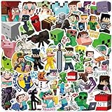 50個の個別のマイナーステッカー、ピクセルパーティー用品、ピクセルの誕生日の装飾 [並行輸入品]