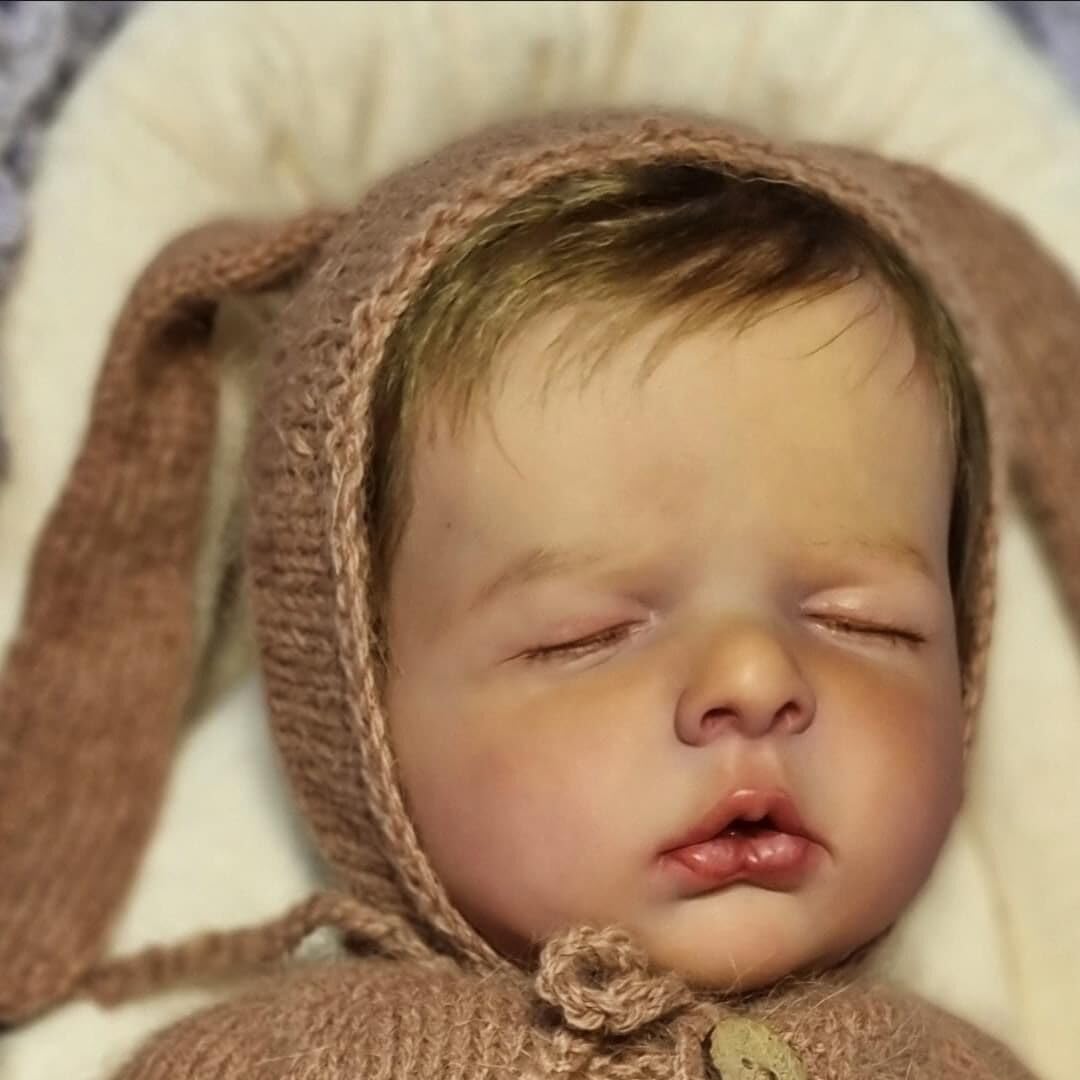 Anano Reborn Doll Male Blonde Newborn Realistic 50 cm Silicone Male Reborn Dolls That Look Like Real Sleeping Toddler Dolls