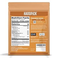 Vista 3 de HANDPICK Fenugreek Seeds (14oz) ALL NATURAL Fenugreek - Indian Origin Whole Methi Seeds (Trigonella Foenum Graecum) Fenogreco En Semillas