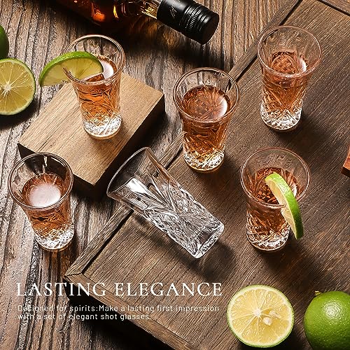 Lobubt 2 Oz Shot Glasses Set,6-Pack Tequila Shot Glasses With Heavy Base Crystal Shot Glasses Bulk Small Whiskey Cordial Glass For Liqueur Spirits Bar Party Favor thumb #6