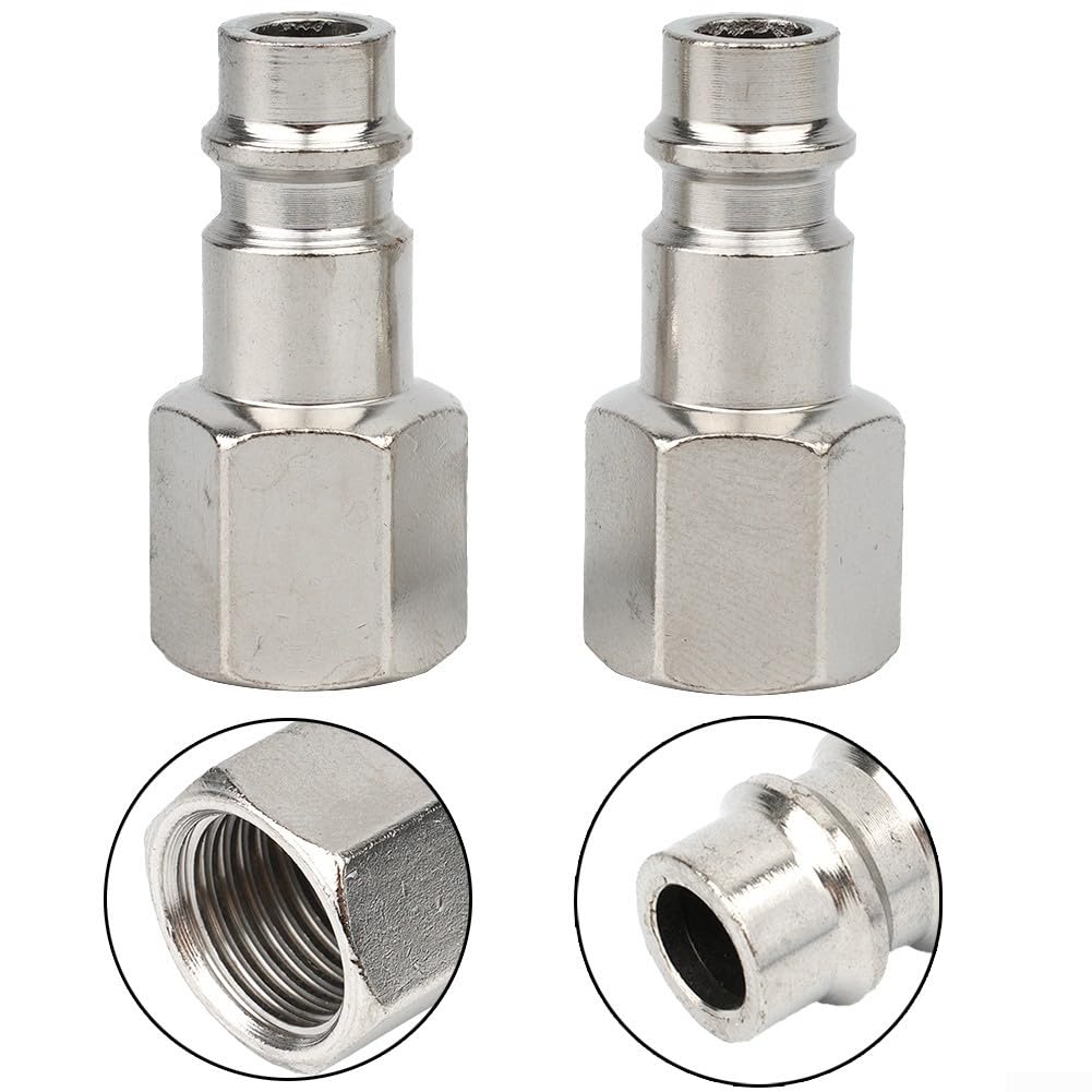Euro 14 - Conector hembra para conector de acoplamiento de línea de aire BSP, liberación rápida, 2 piezas