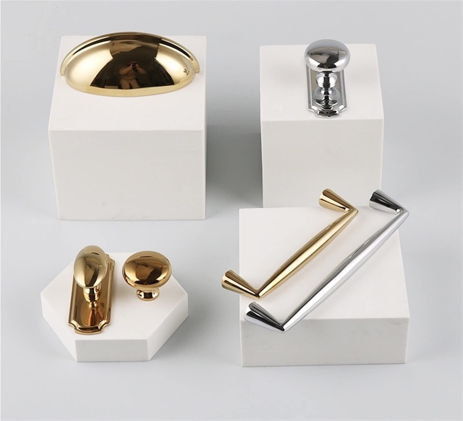 Pomo de puerta Tiradores de muebles Sector Tiradores de cajón Cocina/Gabinetes de zapatos de oro brillante 1 piezas