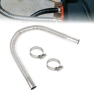 Diesel Heater Exhaust Pipe 1”/25mm Inner Diameter, TZUTOGETHER Stainless Steel Parking Air Heater Gas Vent Hose (60cm)