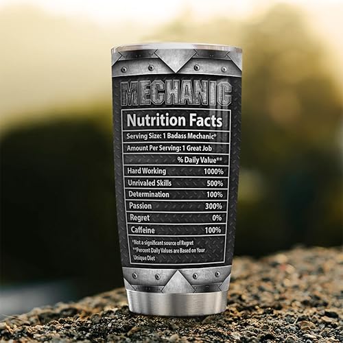 Miniatura 3 de wowcugi Vaso mecánico personalizado con datos nutricionales de 20 onzas, 30 onzas, acero inoxidable, aislado, taza de viaje, taza de cumpleaños,