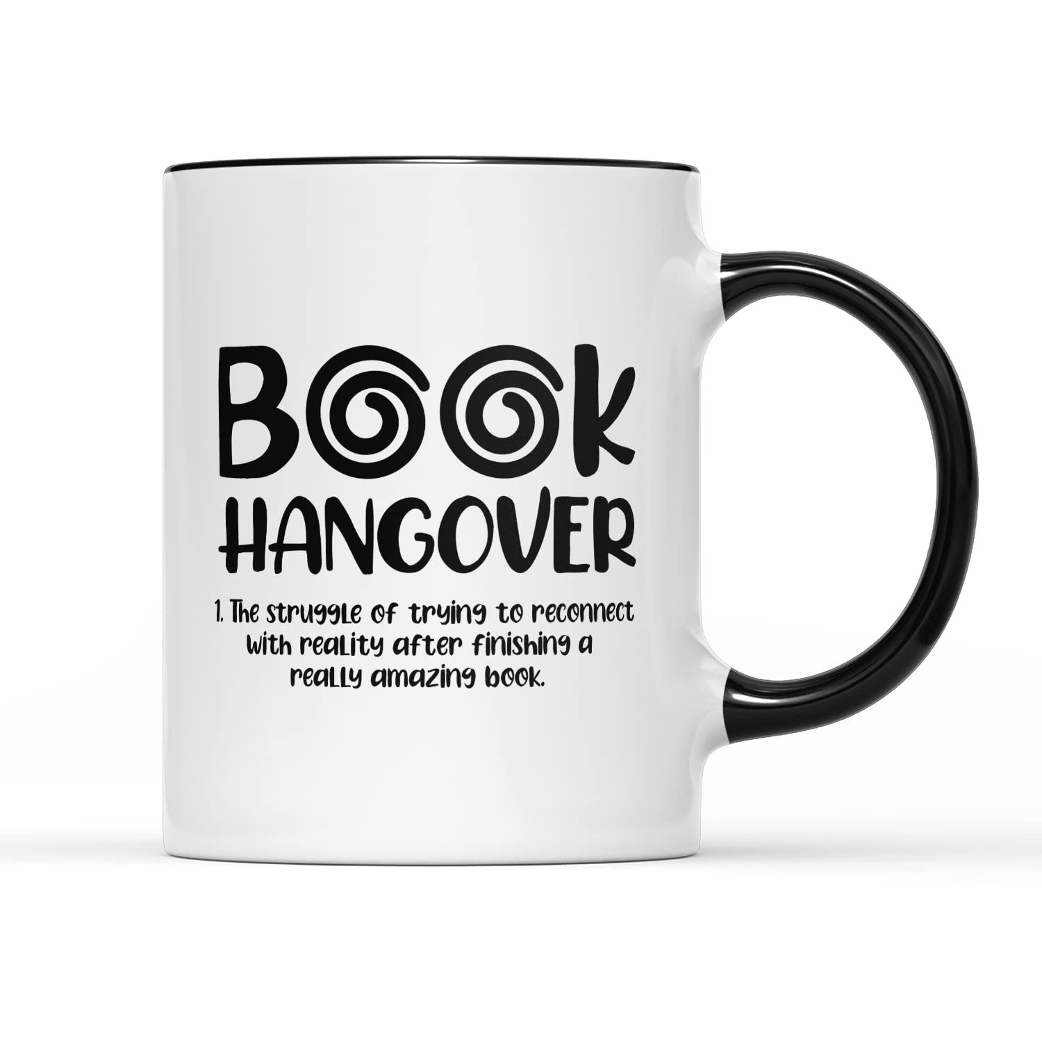 Tazza Divertente 'Book Hangover' Per Amanti Dei Libri - Mug In Ceramica 330ml Con Manico Nero - Regalo Originale Per Lettori, Insegnanti, Scrittori, Accessorio Libreria