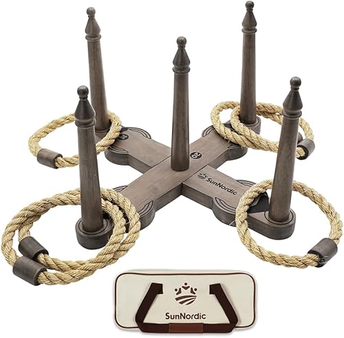 Juego de lanzamiento de anillos para exteriores, divertido juego de patio al aire libre con anillos de lanzamiento y bolsa de transporte para todo