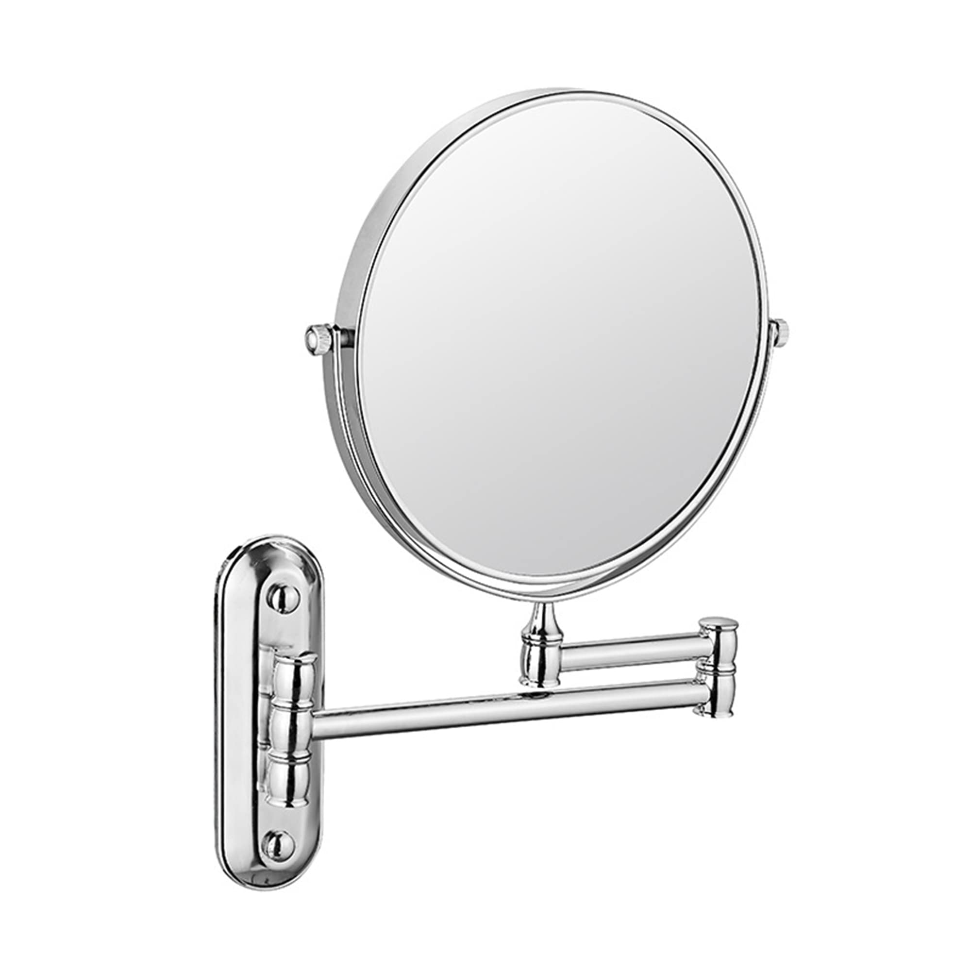 Beauty Mirror,10X Hotel Bathroom Wall Mounted Makeup Mirror, 8 Inch Extendable Bathroom Mirror Foldable Magnifying Double-Sided Shaving Mirror for