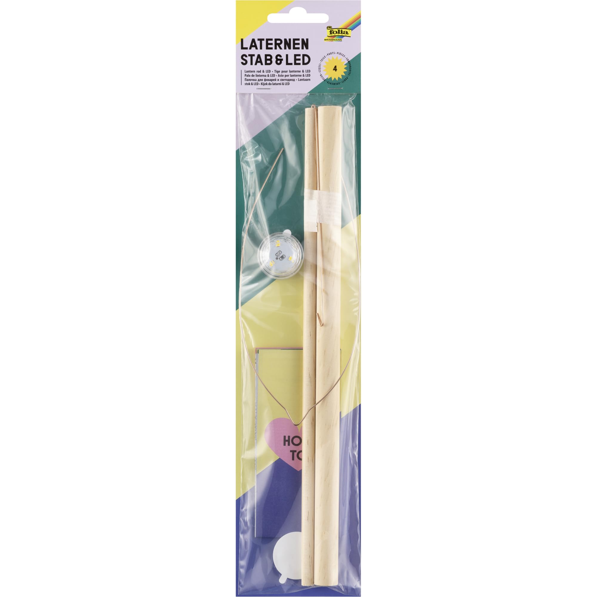 Folia lantaarnhouder en led-lampje Folia lantaarnhouder en led-lampje