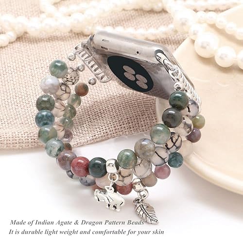 Miniatura 2 de Pulsera de cuentas de KAI Top compatible con Apple Watch Band de 1.496 pulgadas, 1.575 pulgadas, 1.614 pulgadas, 1.654 pulgadas, 1.732 pulgadas,