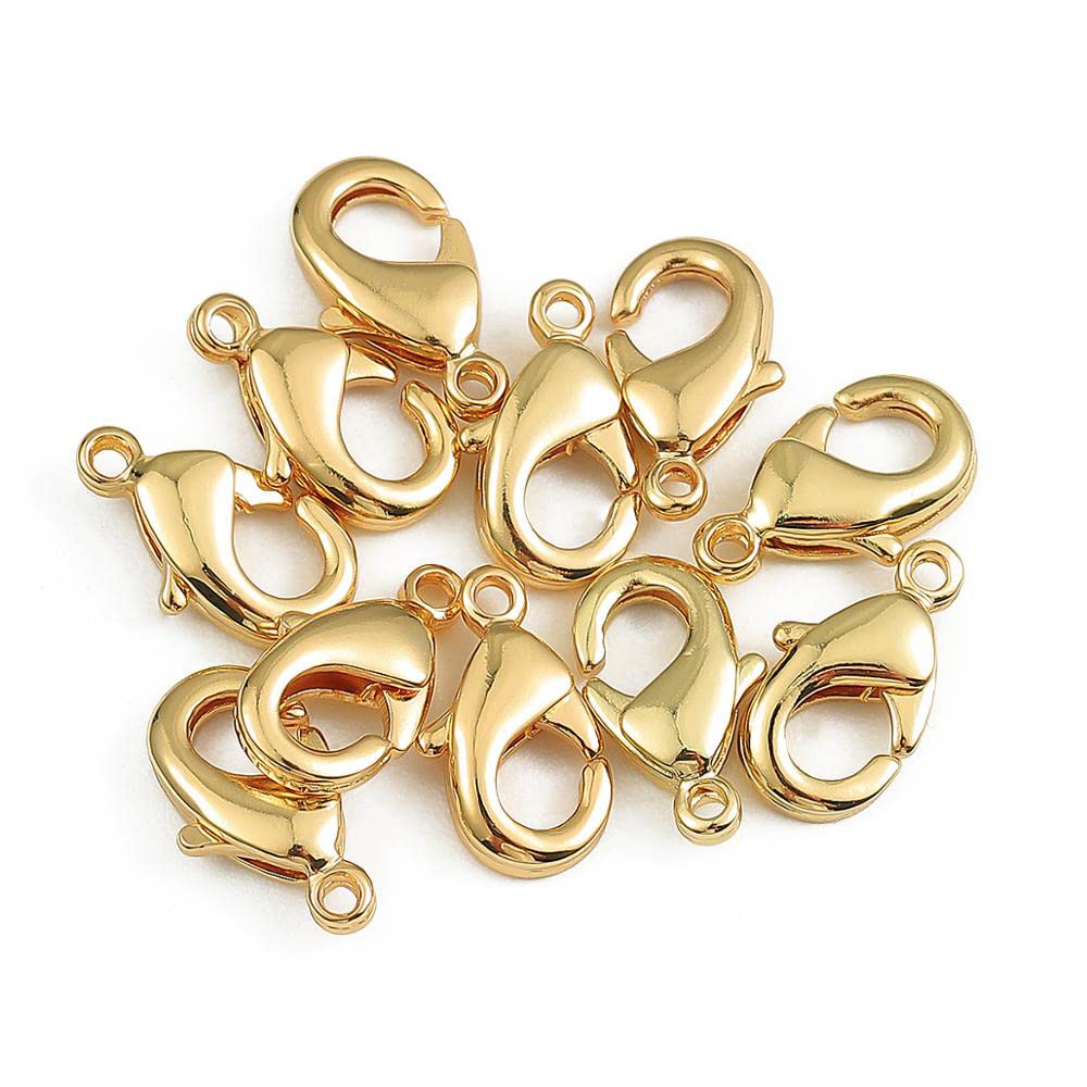 Lot De 100 Fermoirs Mousquetons 12mm En Acier Inoxydable - Pour Bijoux, Porte-clés, DIY
