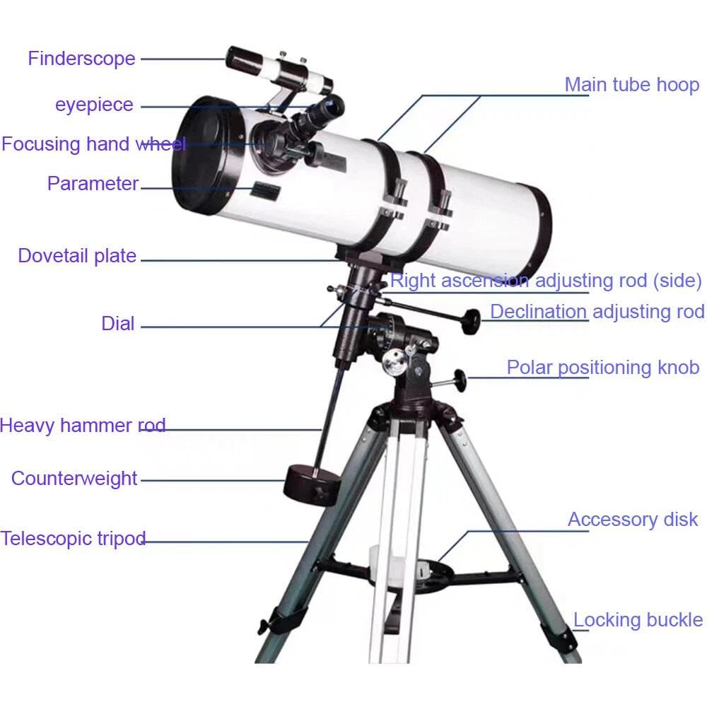 Télescope réflecteur EQ 150/1400 - Instrument professionnel d'astronomie