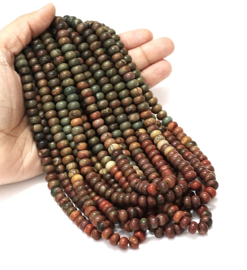 Perles de jaspe naturel fabrication bijoux collier bracelet matériel créatif 7mm 8mm
