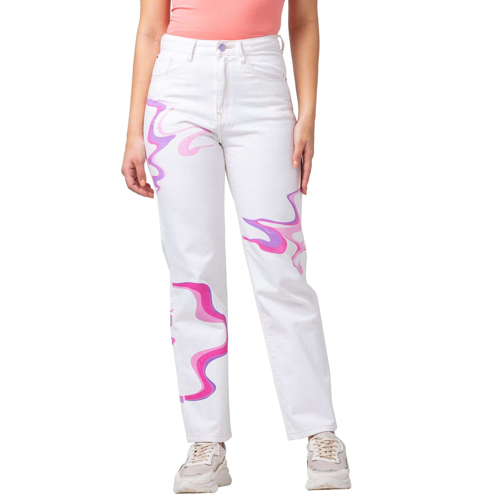 spykar Women White Lycra Straight Fit Regular Length Jeans (Bella)-picture-37
