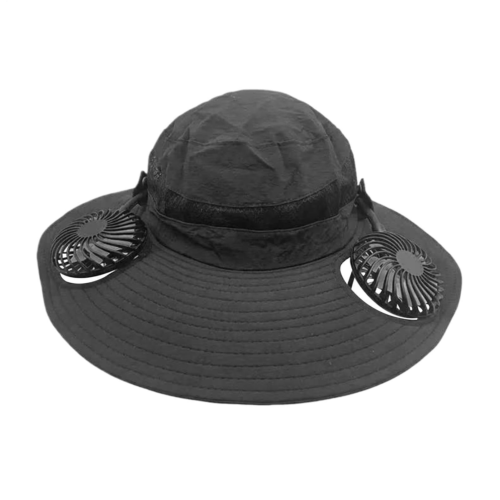 Cappello da sole da uomo con ventilatore e protezione UV - Copricapo estivo per la protezione solare - Uomo Papà Pesca Campeggio Escursionismo Giardinaggio Viaggi Quotidiani