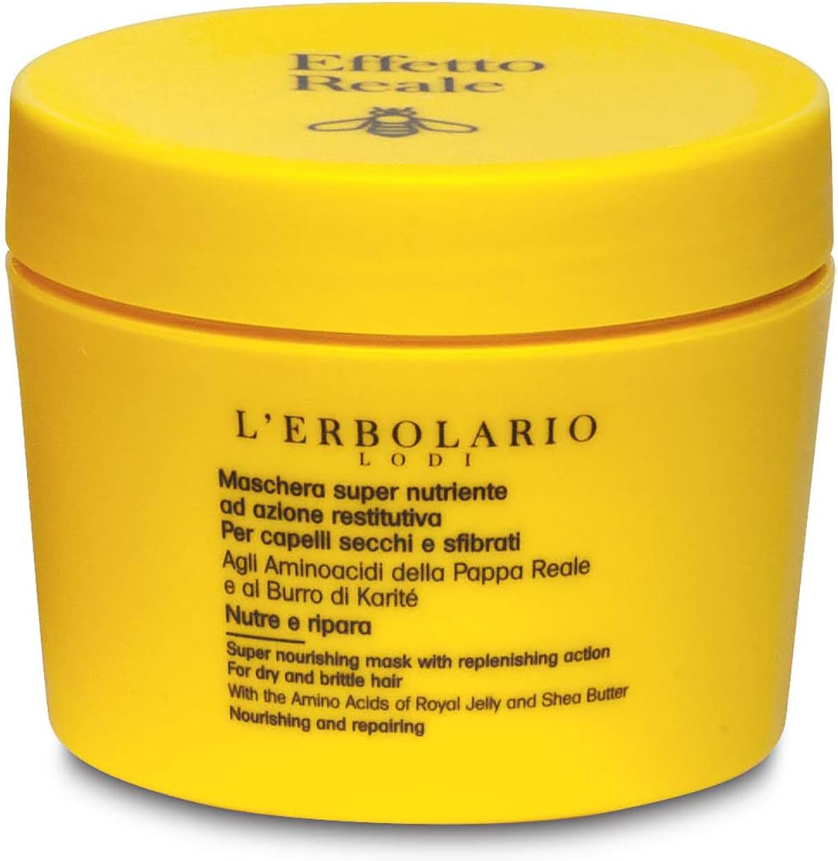 Effetto Reale Super Nourishing Hair Mask - Restores Body to Damaged Hair - Leaves Hair Strong and Radiant - Promotes Healthy Growth - Silicone Free - Suitable for Dry Hair - 5.07 oz