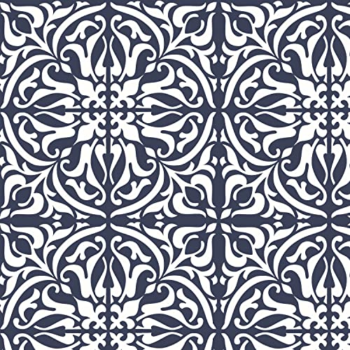 Stitch & Sparkles 100% Cotton Duck 45' Width Tile Navy Color Sewing Fabric by The Yard