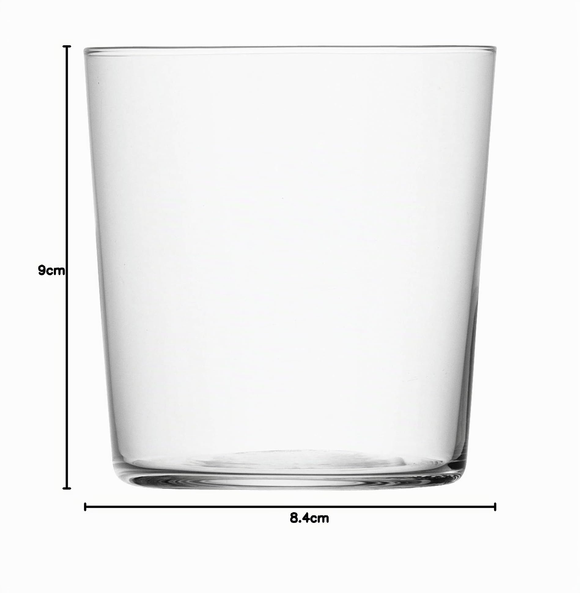 LSA Gobelet Gio (moyen) 390 ml transparent x 4, 450 g