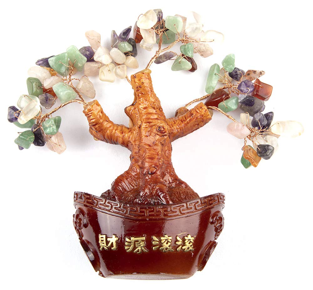 SOUL KARMASoul Karma Feng Shui Gemstone Gemtree Lucky Money Tree for Good Luck Wealth Prosperity Progress Spiritual Health Religious 7 Chakra Balancing Vastu Dosh Gifting Diwali Dhanteras
