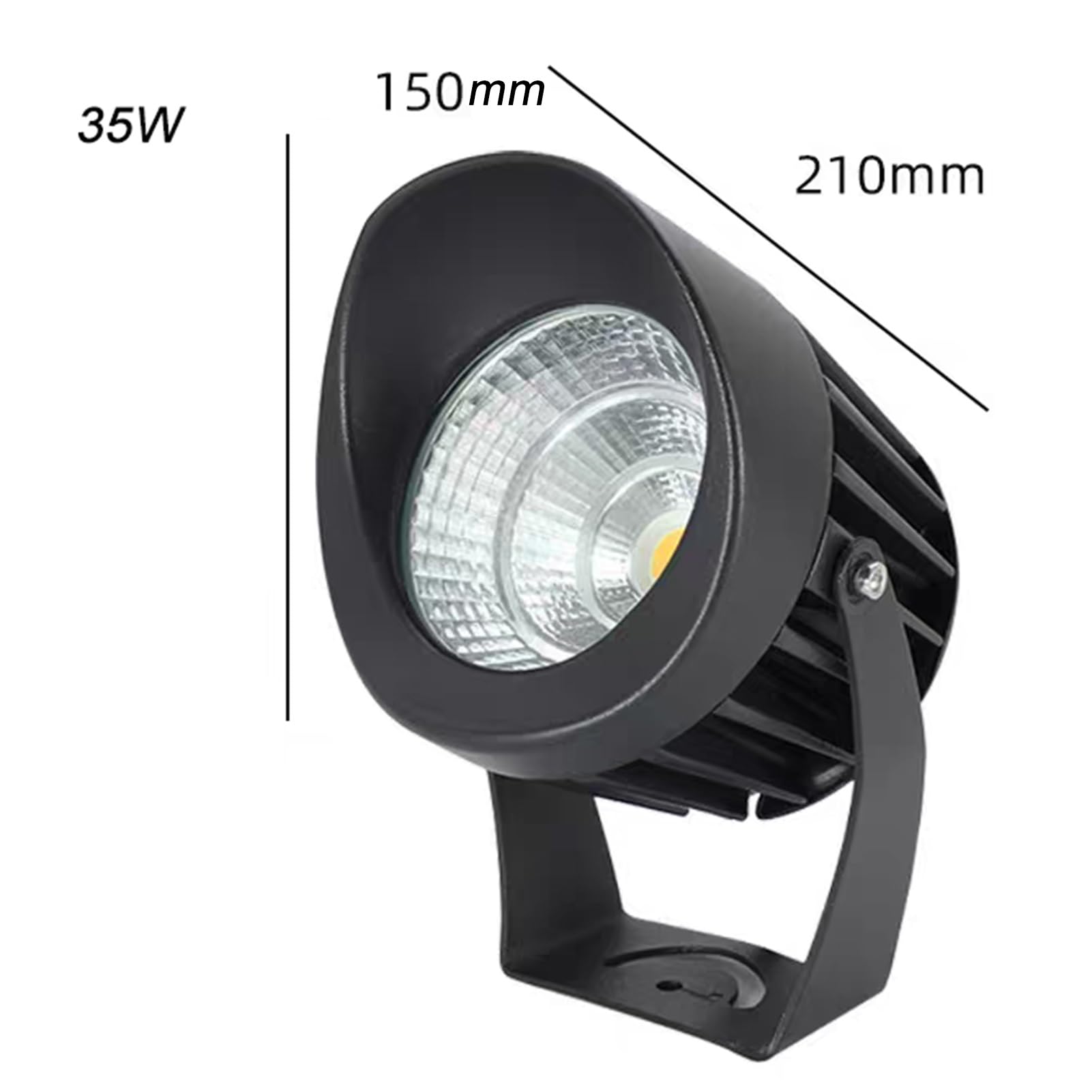 Foco LED Orientable - Lámpara De Paisaje Para Exteriores, Foco LED De Haz Concentrado AC 220V, Focos COB Impermeable IP65 Para Árboles De Jardín, Edificios(Warm white light,35W)