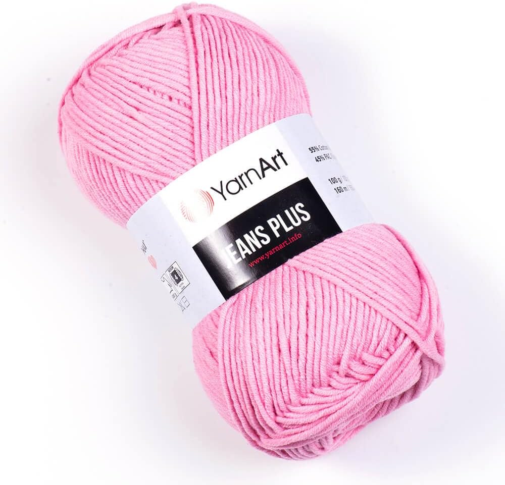 Yarn Art Jeans Plus Yarn, 55% Cotton 45% Polyacrylic, 100 g (3.5 oz), 160 m (174 yds), Yarn Weight: 4 : Worsted-Aran (36)