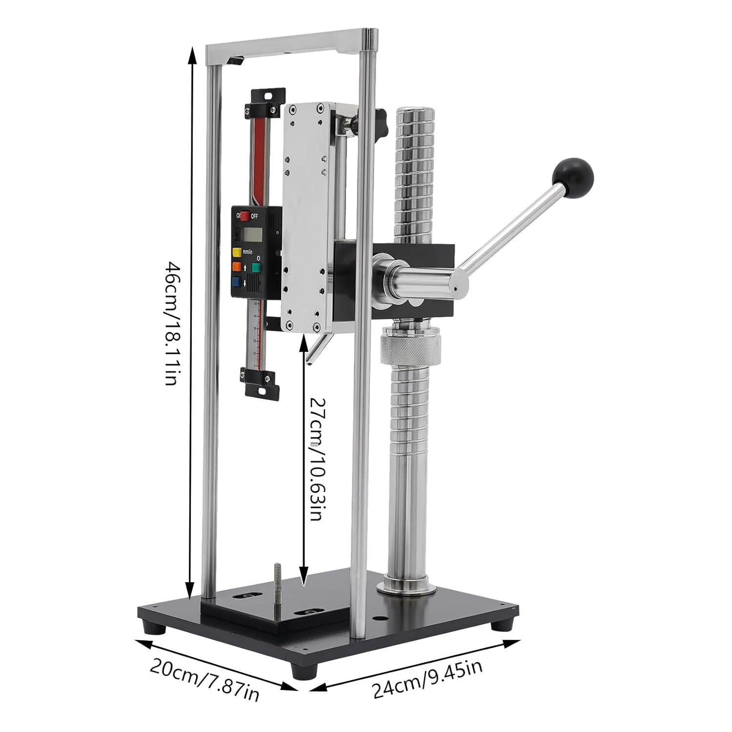 Spring Pressure Load Tester Rack, 1000N Spring Tension Compression Testing Rack, Thrust & Tensile Testing Stand for Push Pull Force Gauge