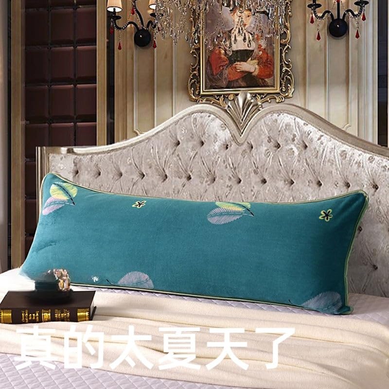 48cmX120/150/180cm Fundas De Almohada De Terciopelo De Leche De Tamaño Doble Funda De Almohada Simple Y Opulenta Fundas De Almohada Suaves De Piel Sintética para Cabello Y Piel