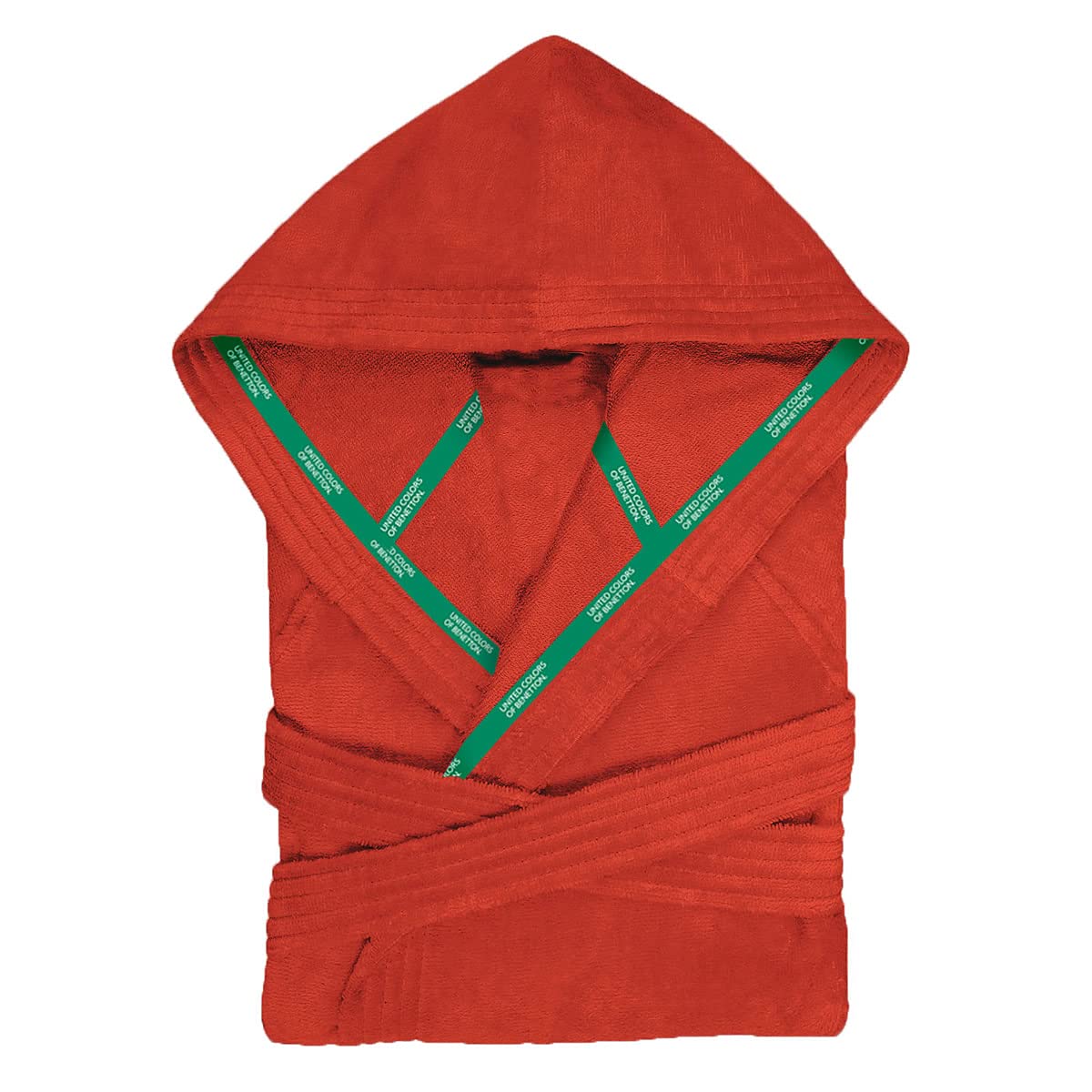 UNITED COLORS OF BENETTON Rainbow - Albornoz con Capucha,100% Algodón, Gramaje de 360 gsm, Suavidad Excepcional, Agradable al Tacto, Certificación Oeko-Tex, Apto lavado a máquina