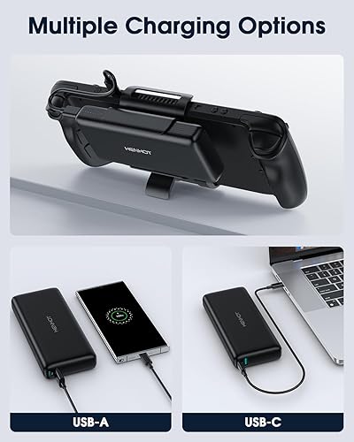 Miniatura 2 de Banco de energía de 65 W compatible con Steam DeckOLED, banco de energía portátil de 20000 mAh PD 3.0 con montaje trasero extraíble, batería externa