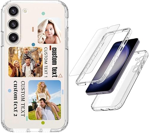 Vista 83 de Funda transparente 3 en 1 diseñada para teléfono Galaxy S21, Plus/Ultra/FE 5G Samsung, capas protectoras híbridas [protector de pantalla] Borrar 05