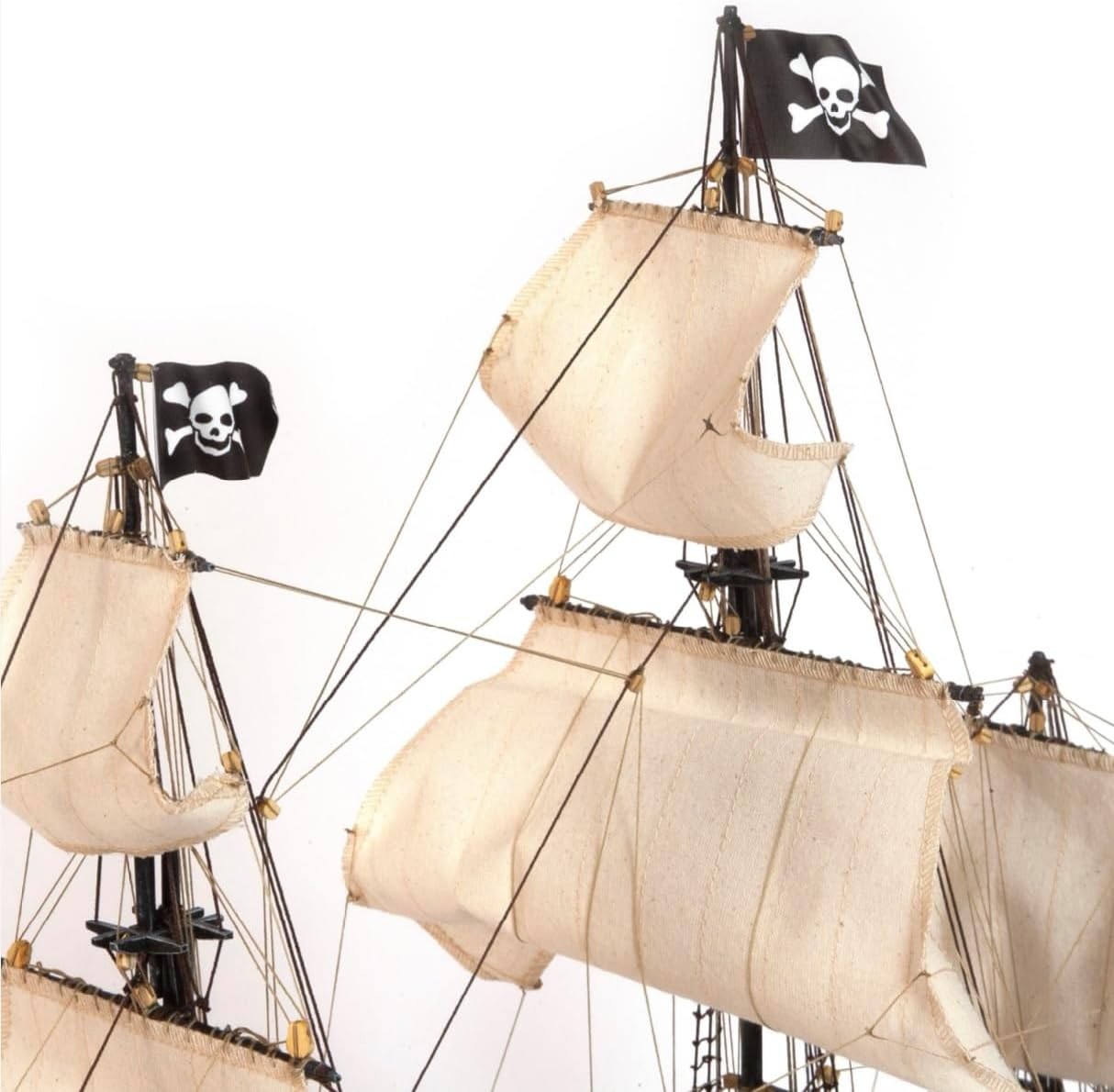 OcCre Black SWAN Cisne Negro Pirate Galleon 1:75 Scale Wooden Ship Construction Model Kit#12012 Adult Assembly Required (Model with Ocree Premium Paint Set)