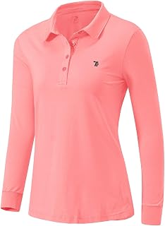 Rdruko Women's Long Sleeve Polo Golf Shirts Casual Sports T-Shirts