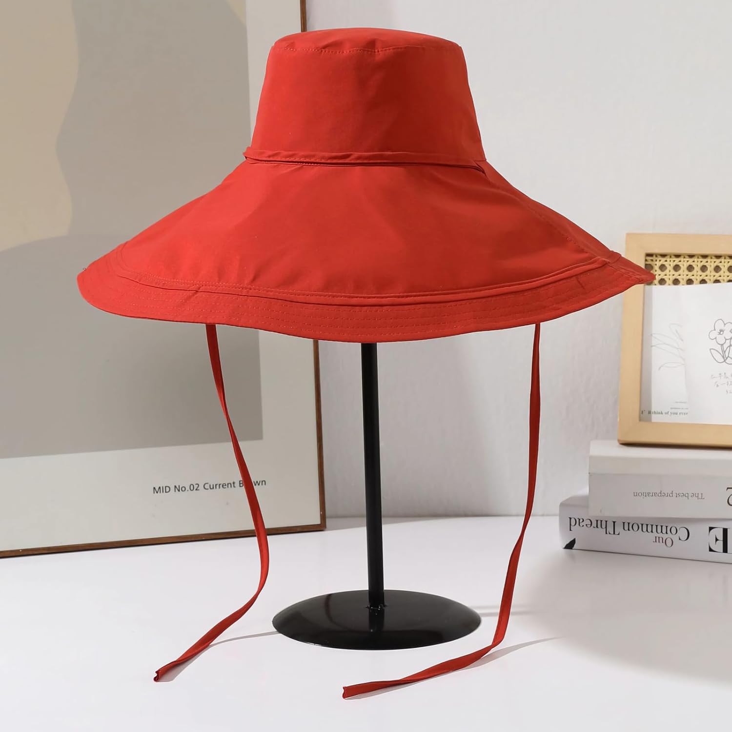 Wide Brim Women Summer Sun Floppy Hat Beach Bucket Fishing Hats Reversible Packable UV Protection, Metal Wired Edge - Image 5