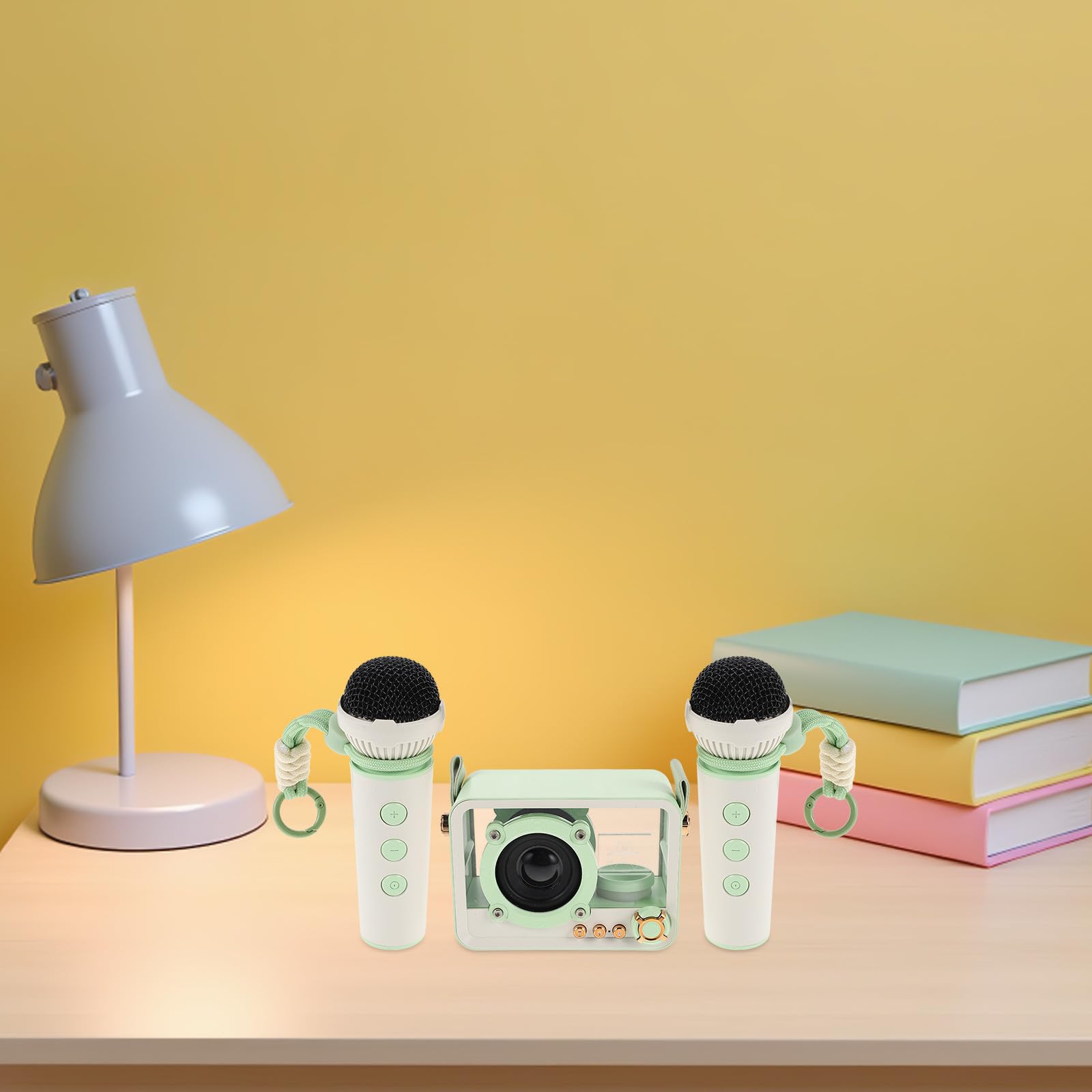 Abaodam Mini Altavoz de Karaoke Portátil con Micrófono Incorporado y Sonido de Alta Fidelidad para Celebraciones y Picnics en Abs