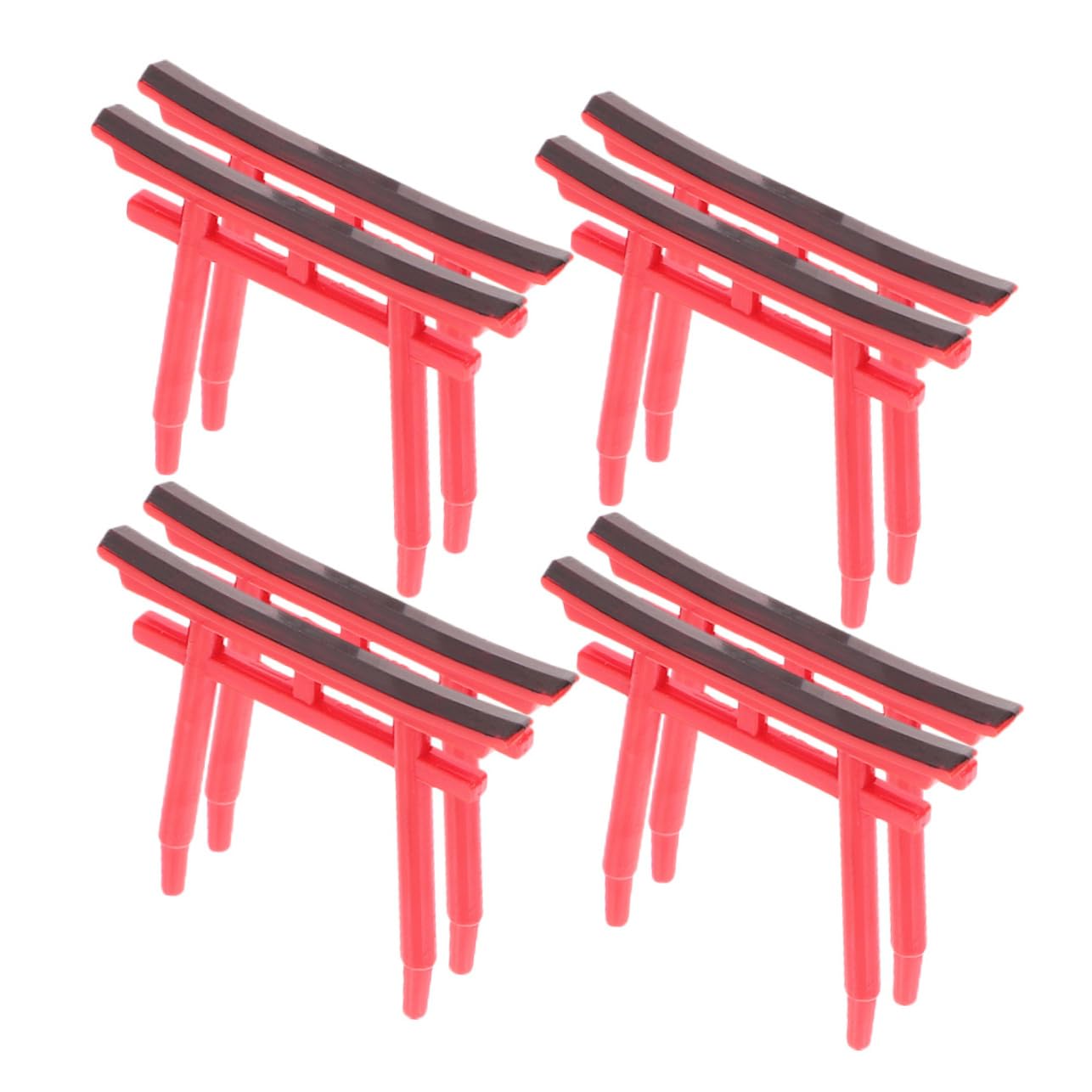 TOYANDONA 4 Set Tori Aquarium Guarnitura Proiettire Ornamenti Arredamento Del Pesce Statua Per Esterno Puntello Del Paesaggio Dell'acquario Ornamento Da Giardino Pvc 8 Pezzi * 4