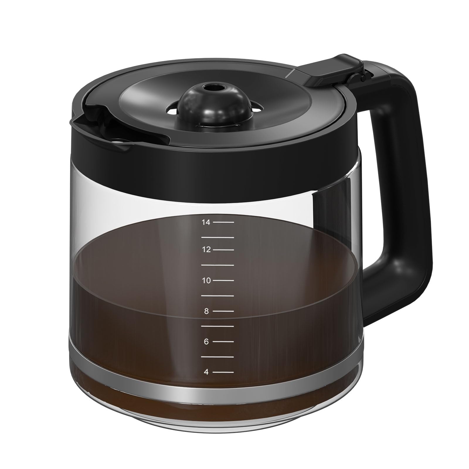 14-Cups Coffee Maker Carafe Replacement Pot Compatible with Cuisinart 14-Cups DCC-2200RC, DCC-2200, DCC-2600, DCC-2800, DCC-3200, and DCC-3200P1 Coffee Maker