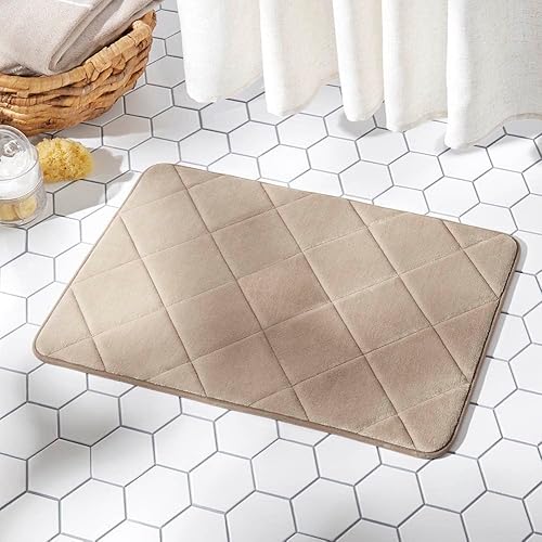 Vista 54 de Home Dynamix Capri Haven - Tapete de baño de espuma viscoelástica, lavable a máquina, gris claro, 20 x 30 pulgadas