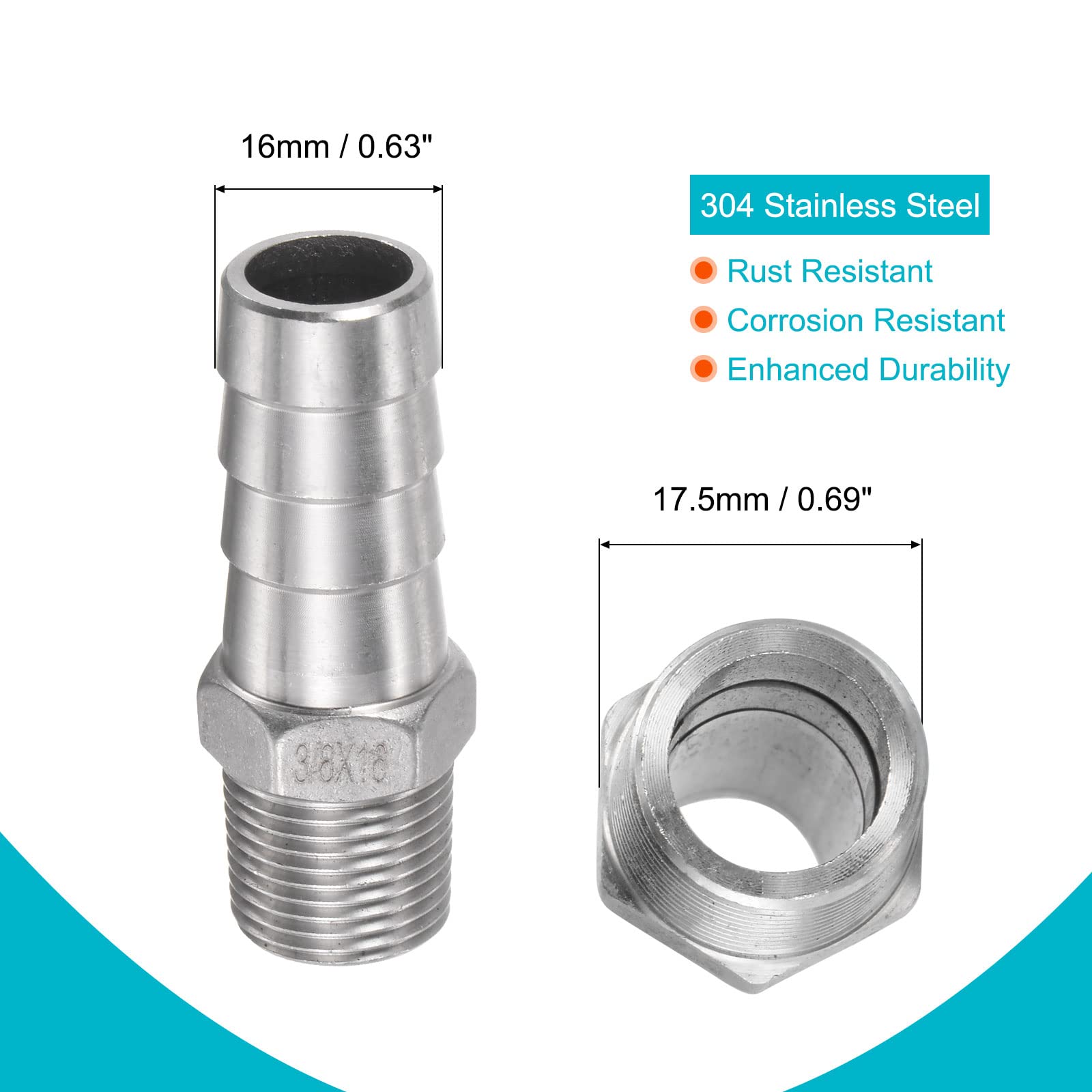 Fafeicy Schnellkupplung Mit Widerhaken – 1/4 Zoll BSPT, Für 6/8/10 Mm Rohre, 2 Stück, Edelstahl BSPT 1/4 Zoll Verbinder Fafeicy Schnellkupplung Mit Widerhaken – 1/4 Zoll BSPT, Für 6/8/10 Mm Rohre, 2 Stück, Edelstahl BSPT 1/4 Zoll Verbinder