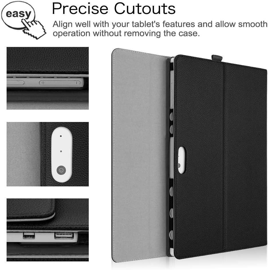 تبلت Fintie برای تبلت جدید Microsoft Surface Pro 7 / Pro 6 / Pro 5 / Pro 4 / Pro 3 12.3 اینچ - چند زاویه مشاهده نمونه کارها جلد تجاری ، سازگار با صفحه کلید Cover Cover (مراکش عشق)