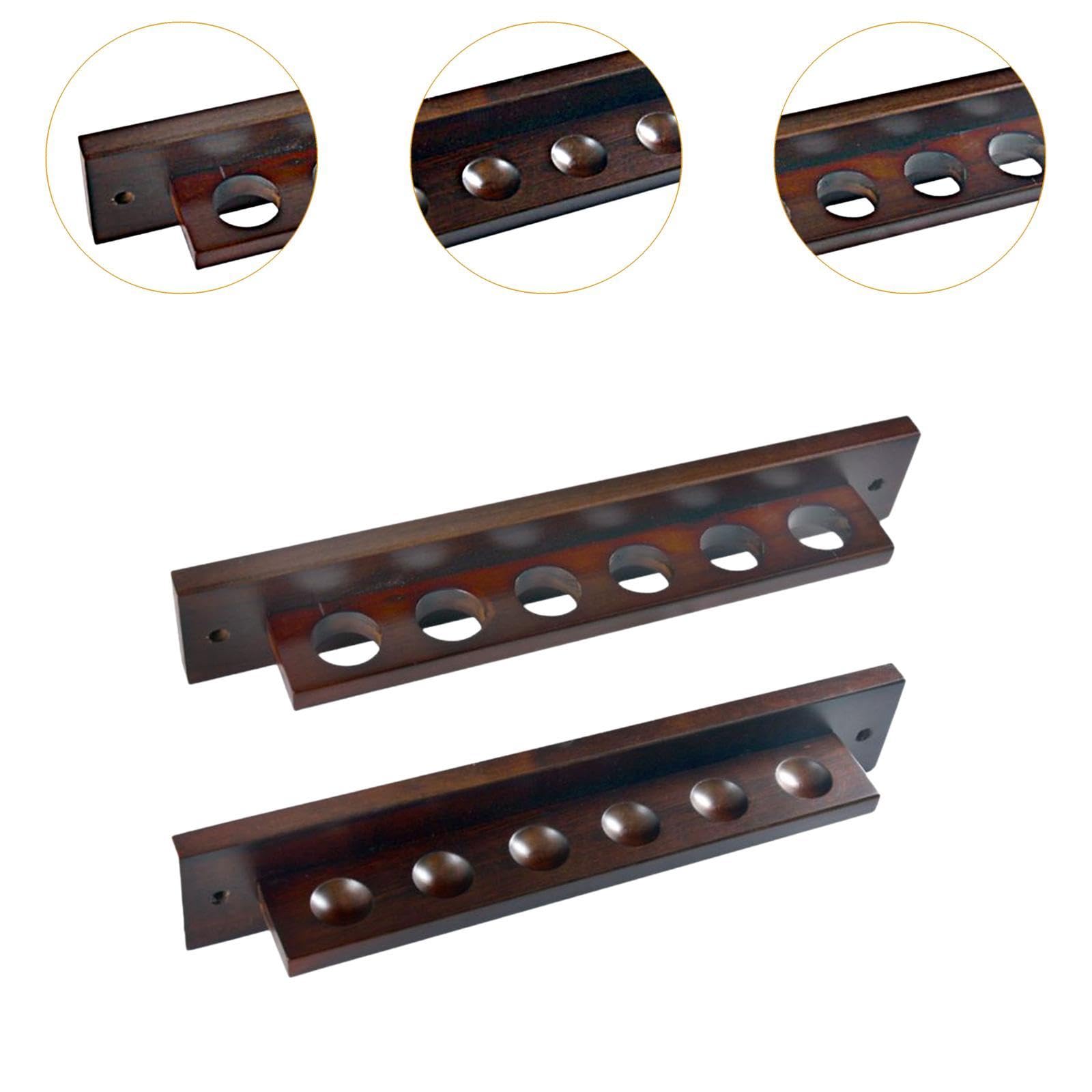 Rockible Soporte para Tacos de Billar de Pared para 6 Tacos