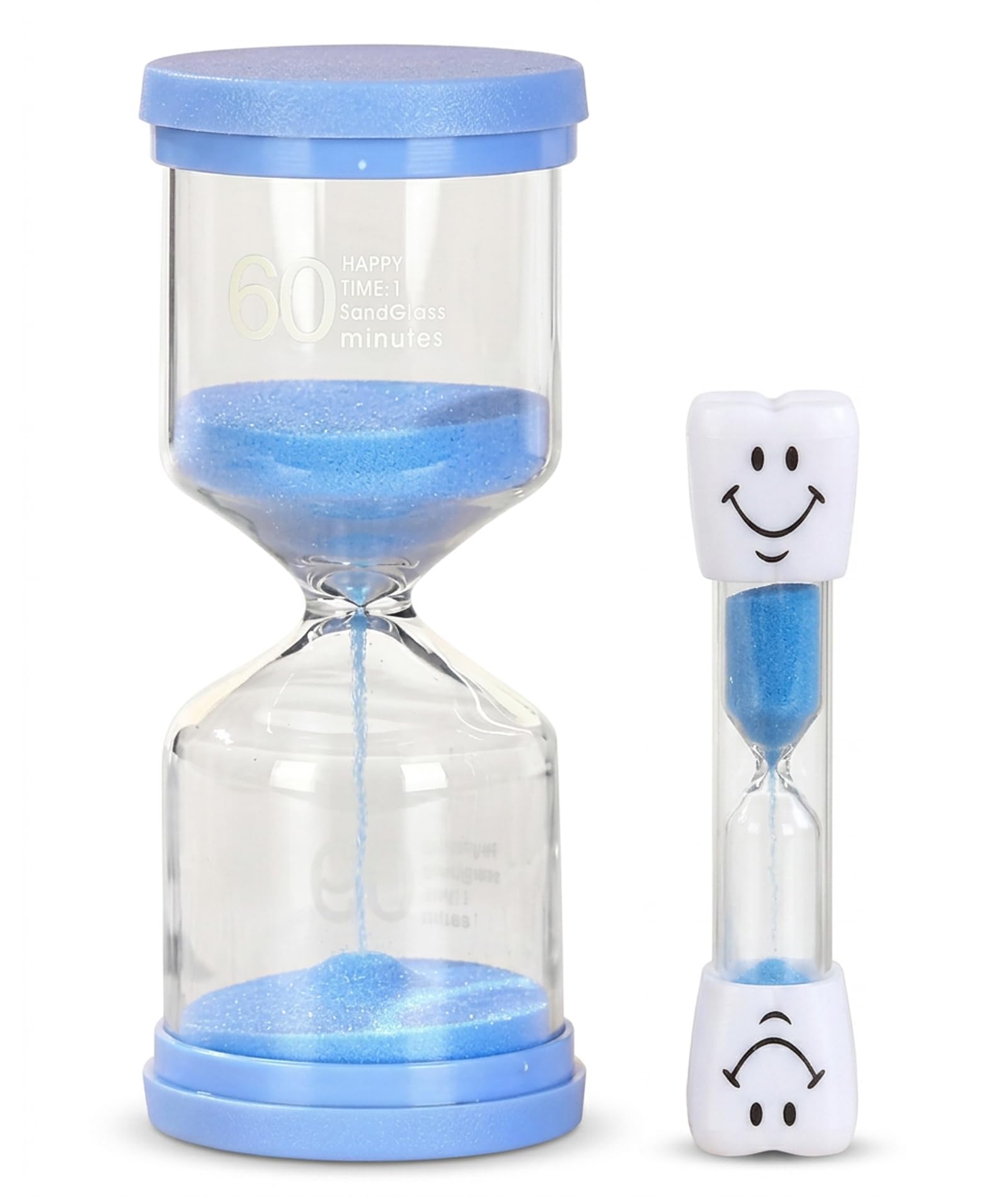 2 PCS Sand Timer Set, Blue Macaron and Smiley Face Hourglass, Visual Timer and Desk Decoration Sand Clock for Office, Study and Room-image-16