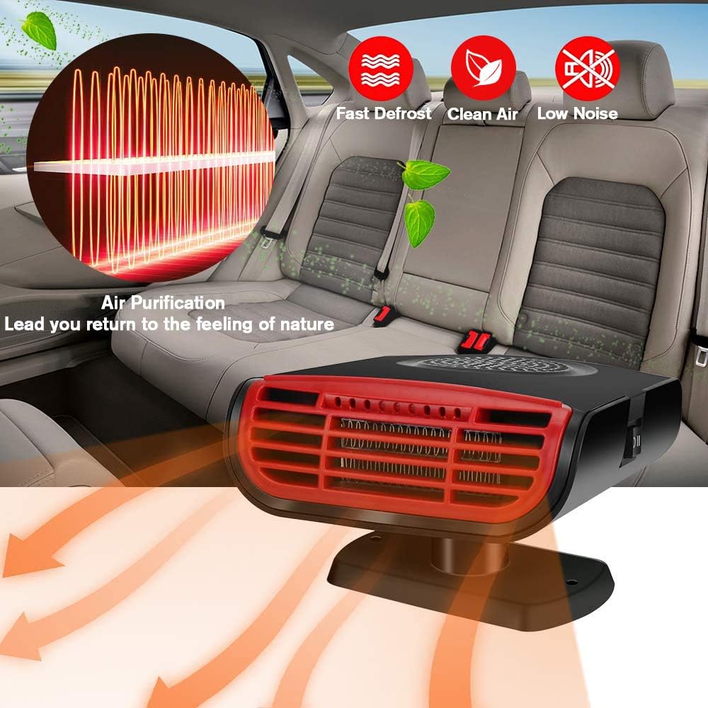 Milukon Car Heater,Portable 12V 150W Fast Heating