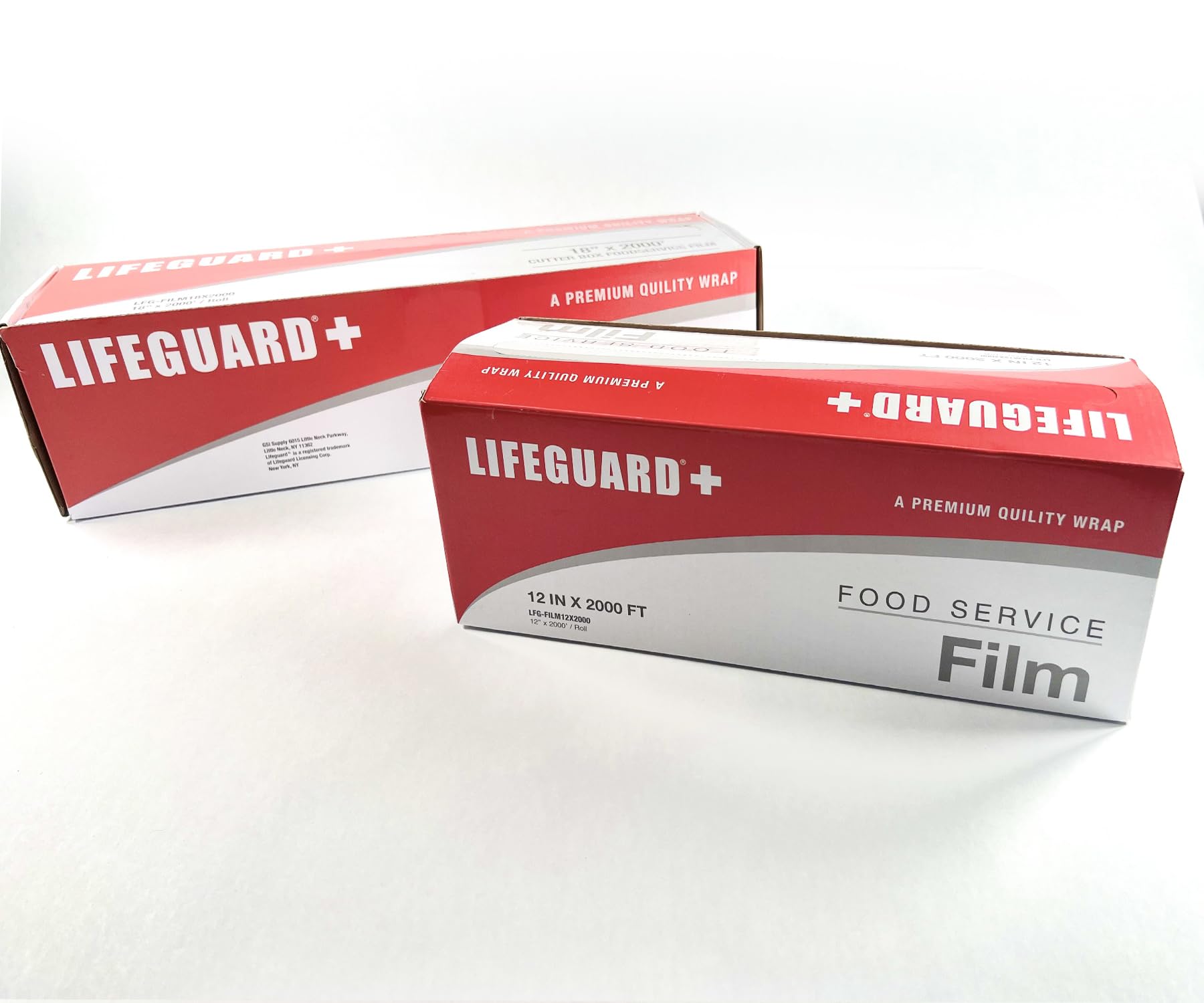 LIFEGUARD Plastic Wrap Dispenser with Cutter, Superior Quality Food Service Film, 12