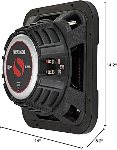 Miniatura 8 de KICKER 46L7T122 L7T L7-Thin Subwoofer de 12 pulgadas (11.8 in), bobina de voz doble, 2 ohmios, 600 vatios