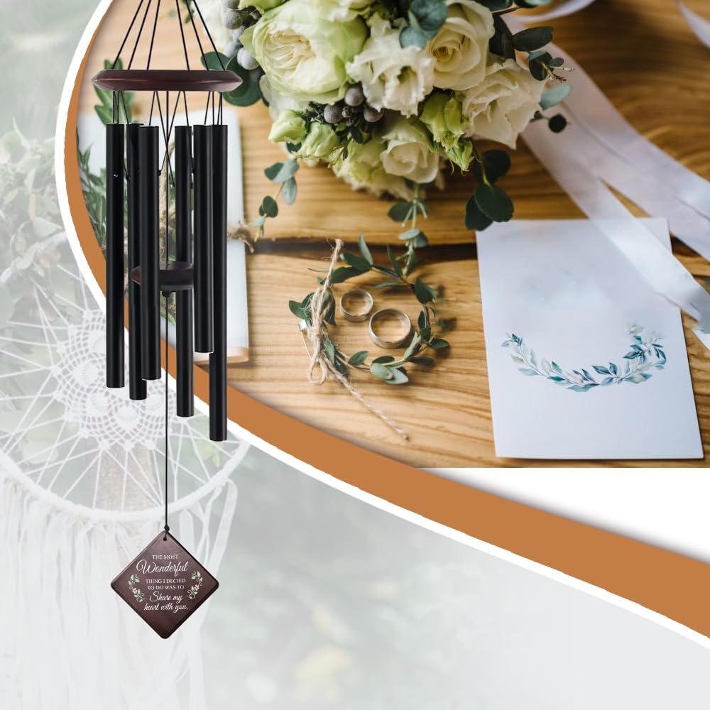 Personalized Wind Chimes for Anniversary, Customized Wedding, Anniversary, Birthday Gift for Loved One,Couples,Husband,Wife Loving Memory